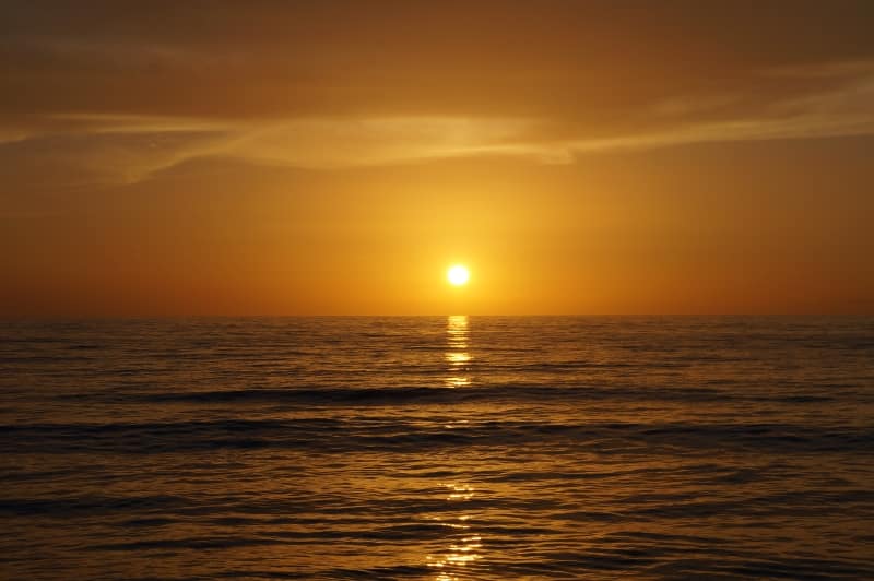 Solnedgång över havet