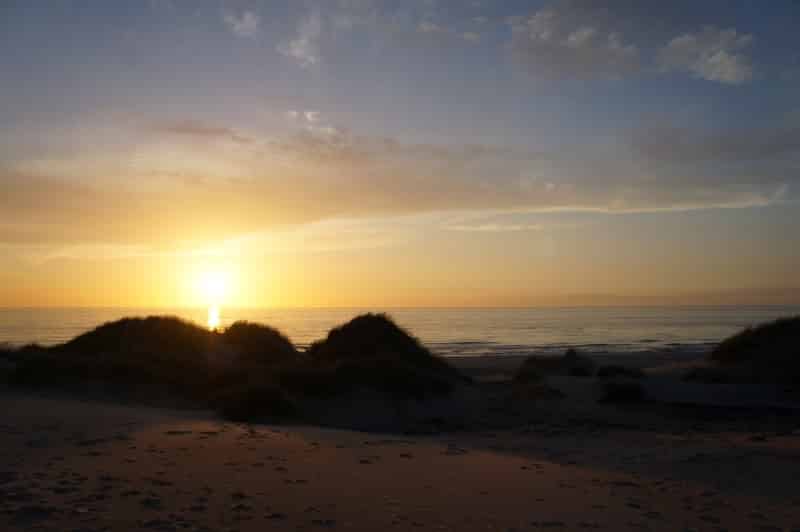 Solnedgång över havet