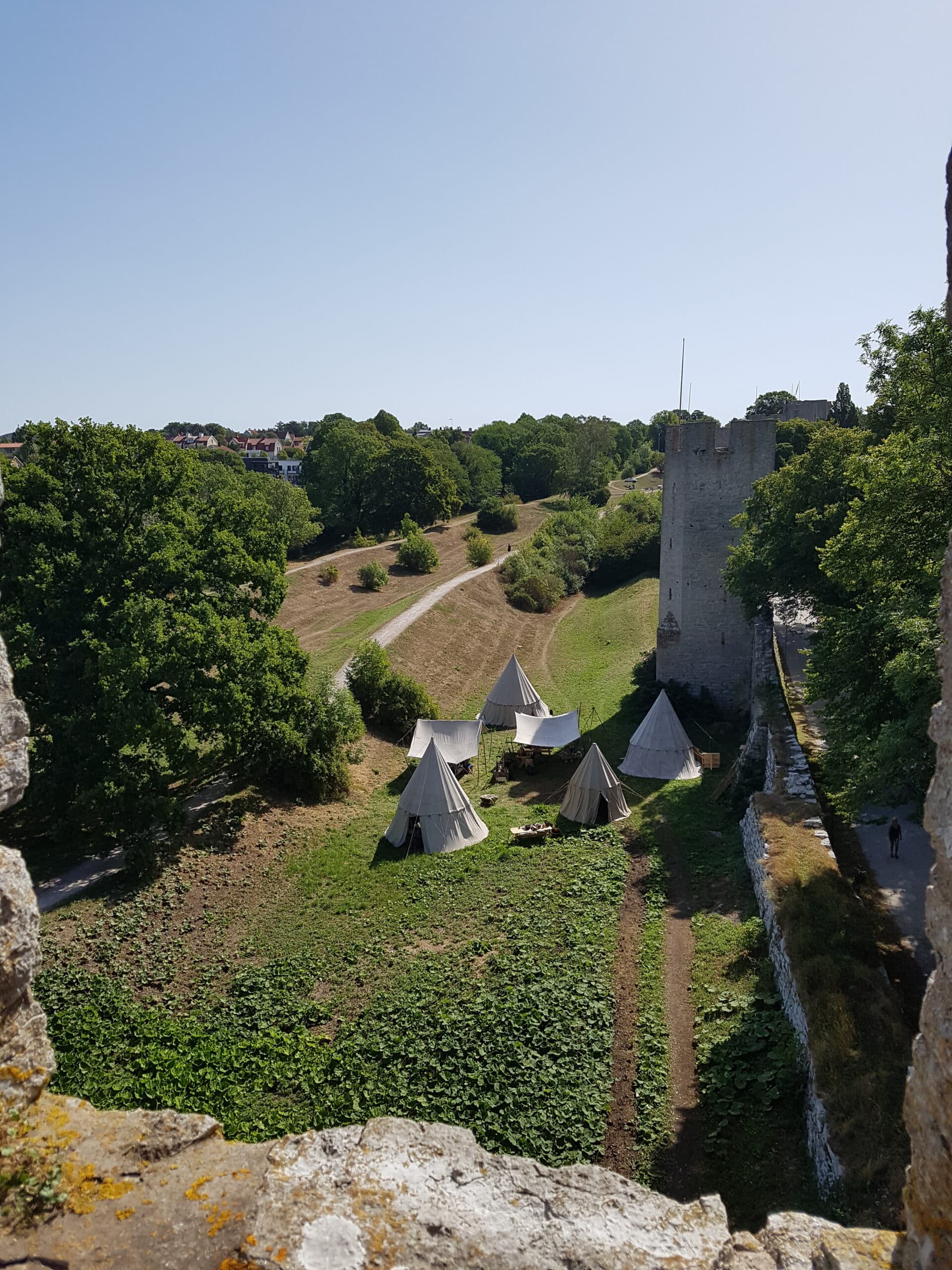 Utsikt över Visby från ett torn